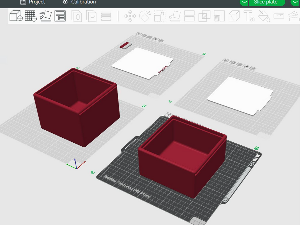 Big and Smaller Box with Insert Lids