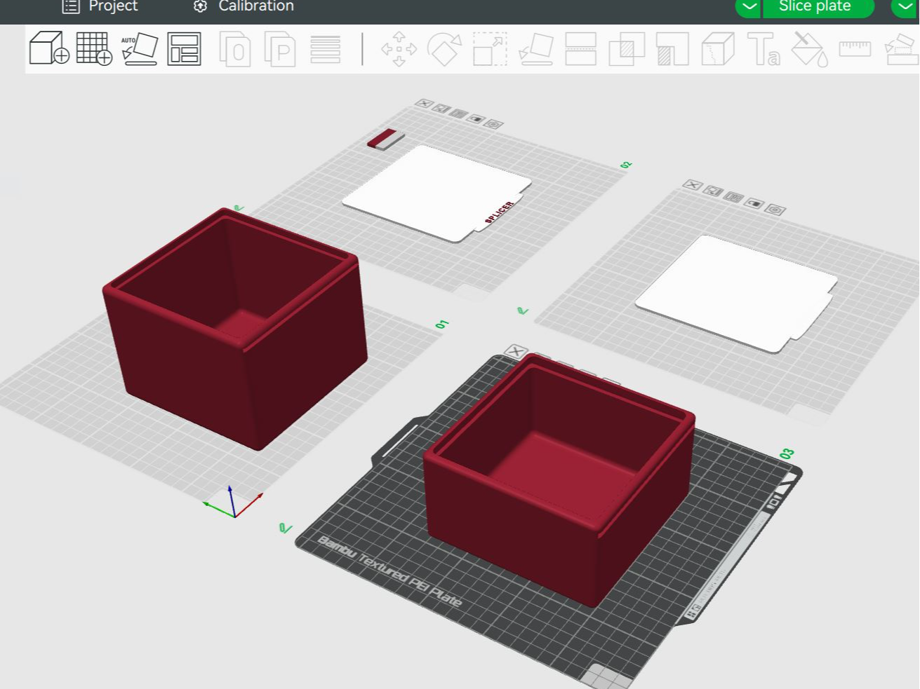 Big and Smaller Box with Insert Lids