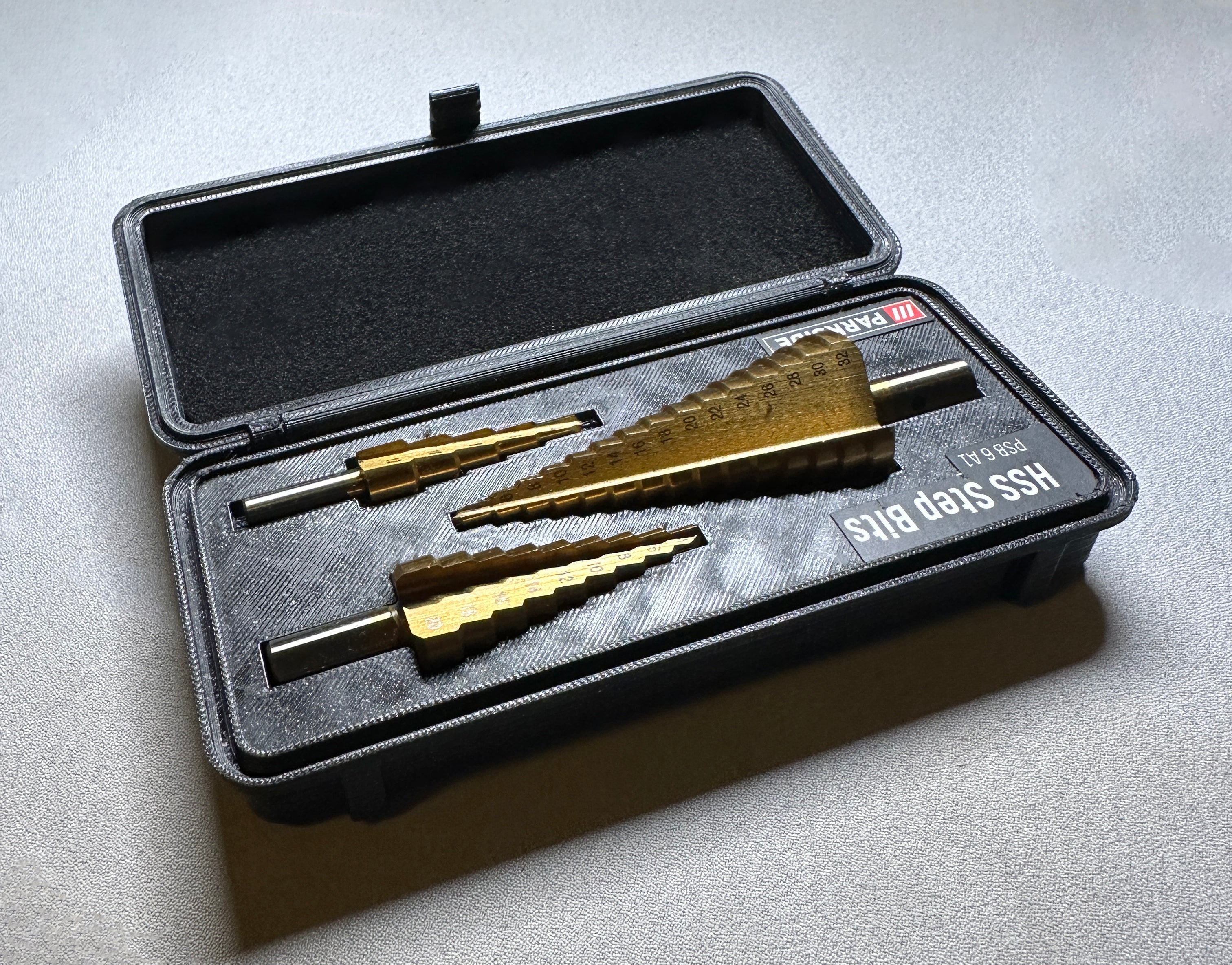 Parkside HSS Step Drill Bits Case