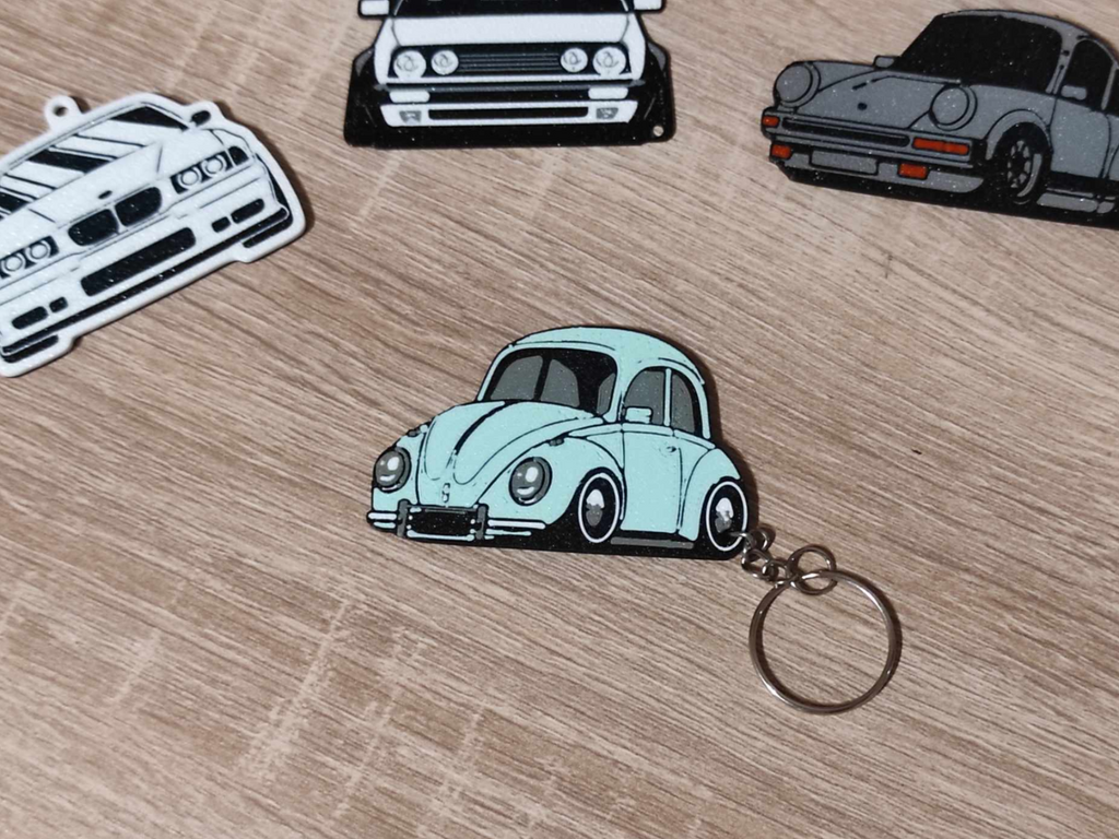Tooned VW Bug keychain