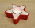 Star candle holder for tea lights