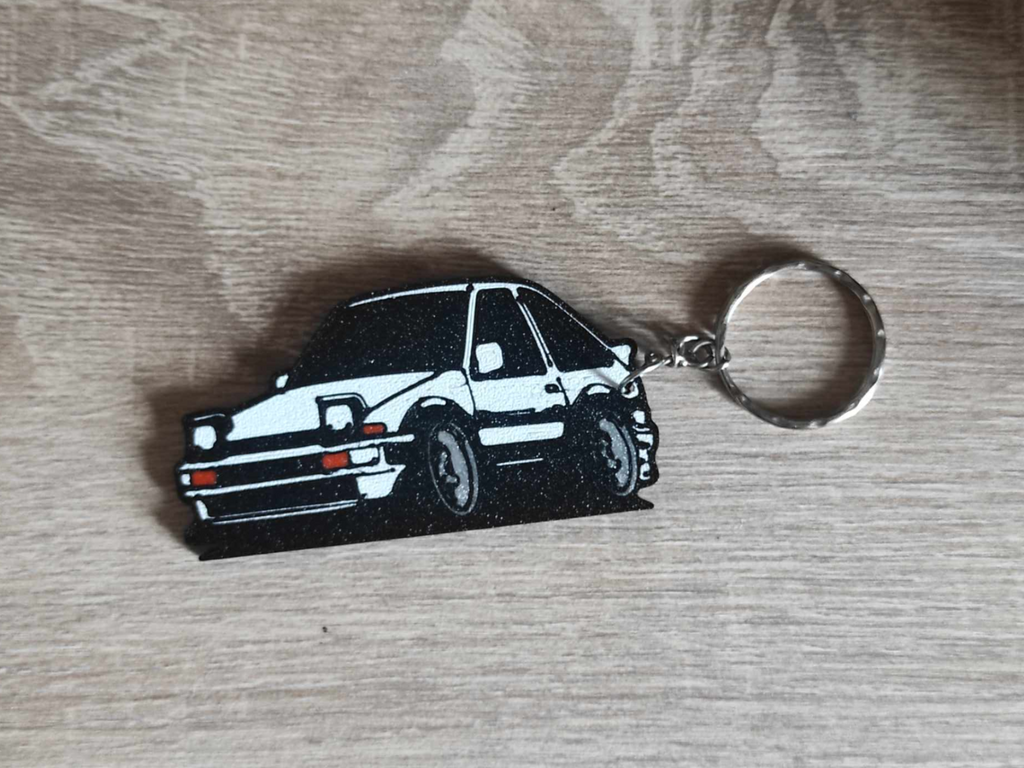 Toyota AE86 Tooned keychain