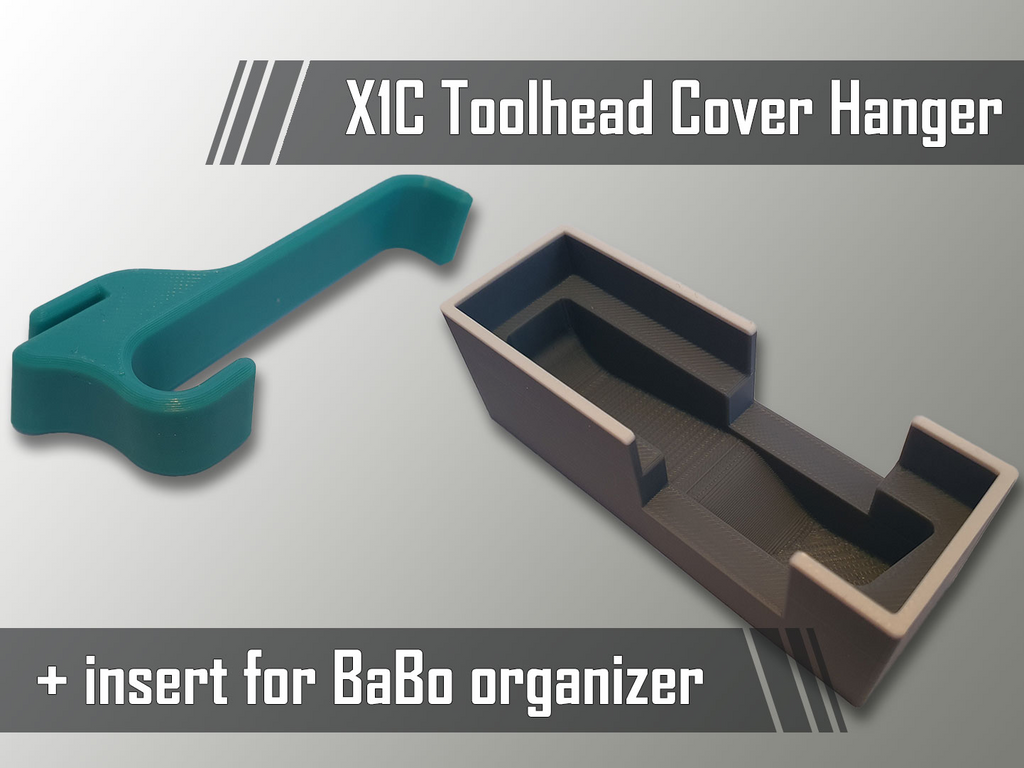 Bambu X1C Toolhead Cover Hanger and insert