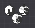 yin yang pets keychain/neck charm(free commercial)