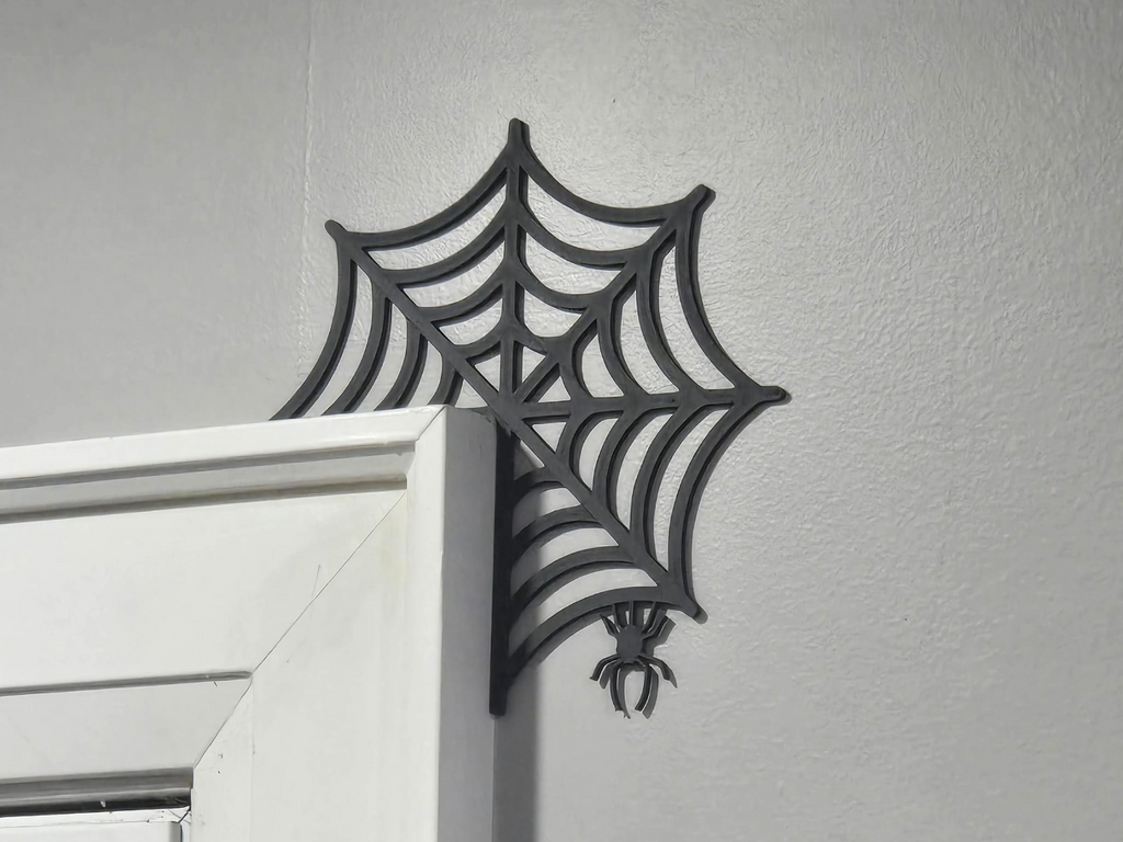 Halloween Door Corner Spiderweb