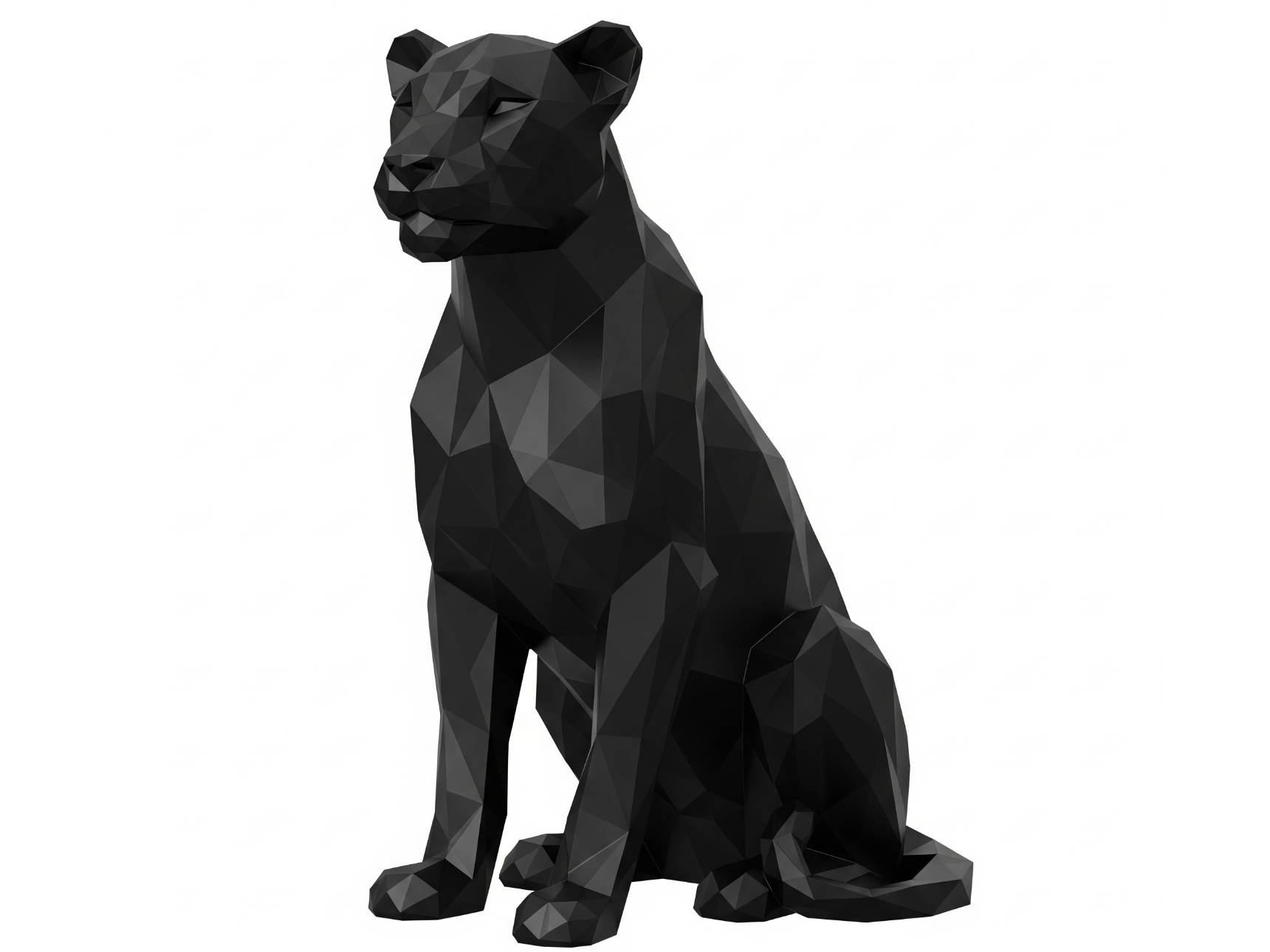 Leona decorativa Low Poly