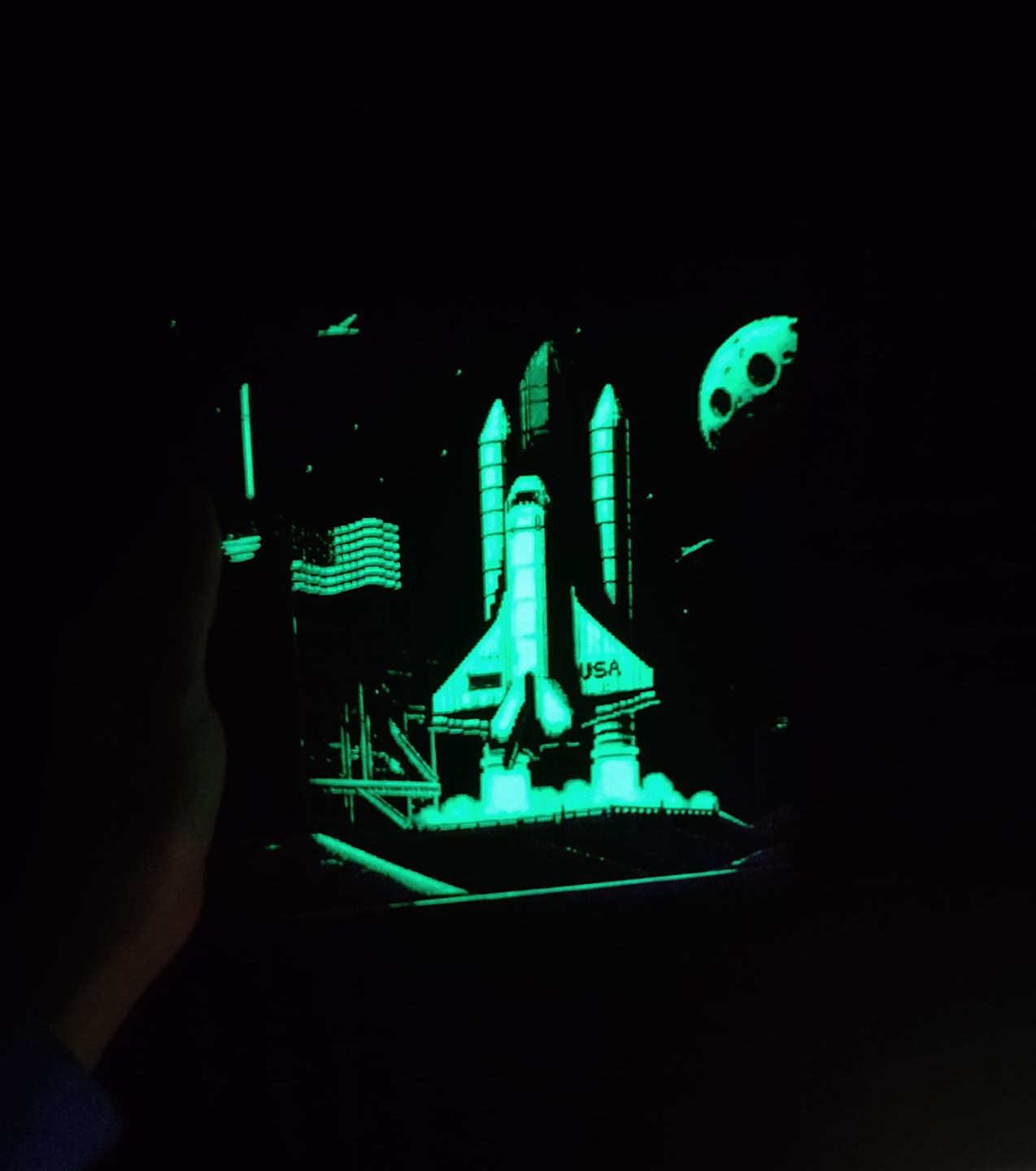 Hueforge - USA Space Shuttle launch scene