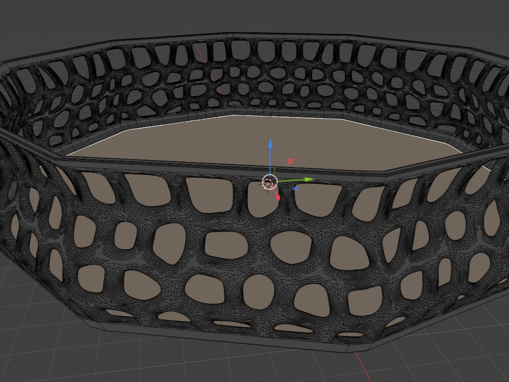 Voronoi decagonal bowl
