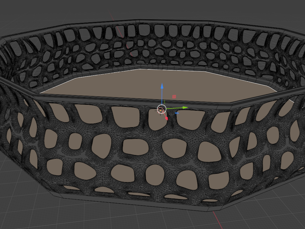 Voronoi decagonal bowl