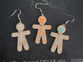 gingerbread man earring movable
