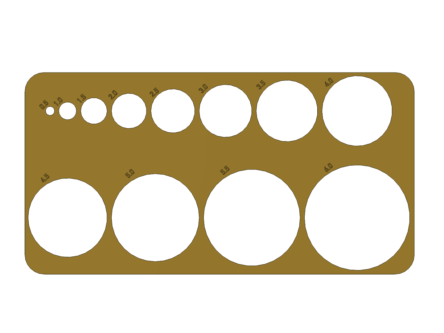 Circle shape drawing stencil