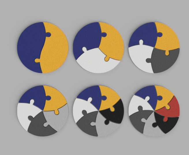puzzle circular colores