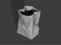 Paper Bag Planter w/ drip tray