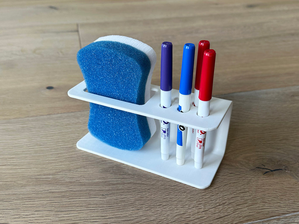 Whiteboard pen + eraser holders - wall mount