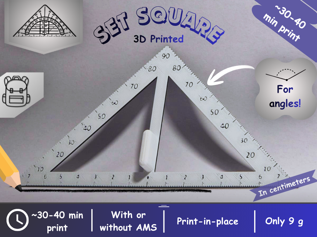Set Square / Protractor Triangle / Triangle ruler