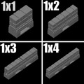 Low-Wall-Narrow w/Base Set| Cut Stone | Openlock 25mm
