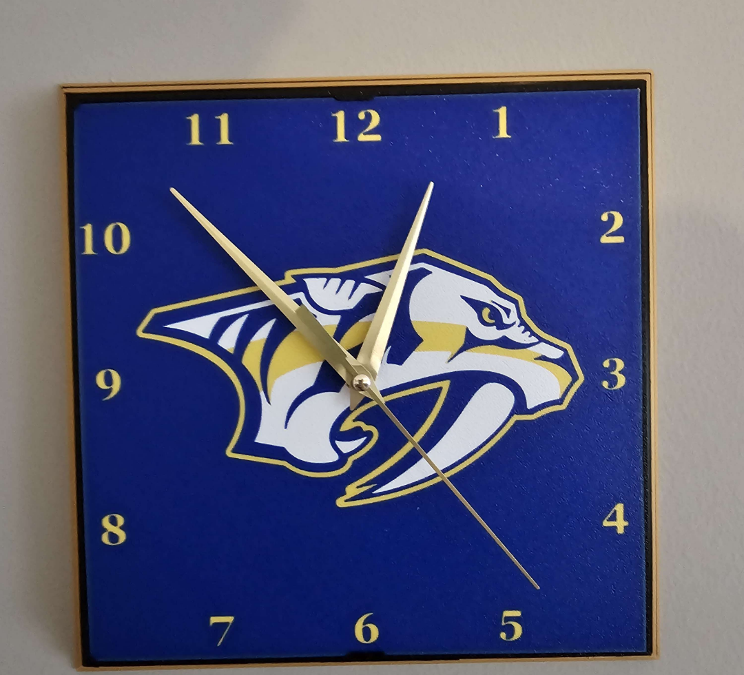 Nashville Predators Clock Face