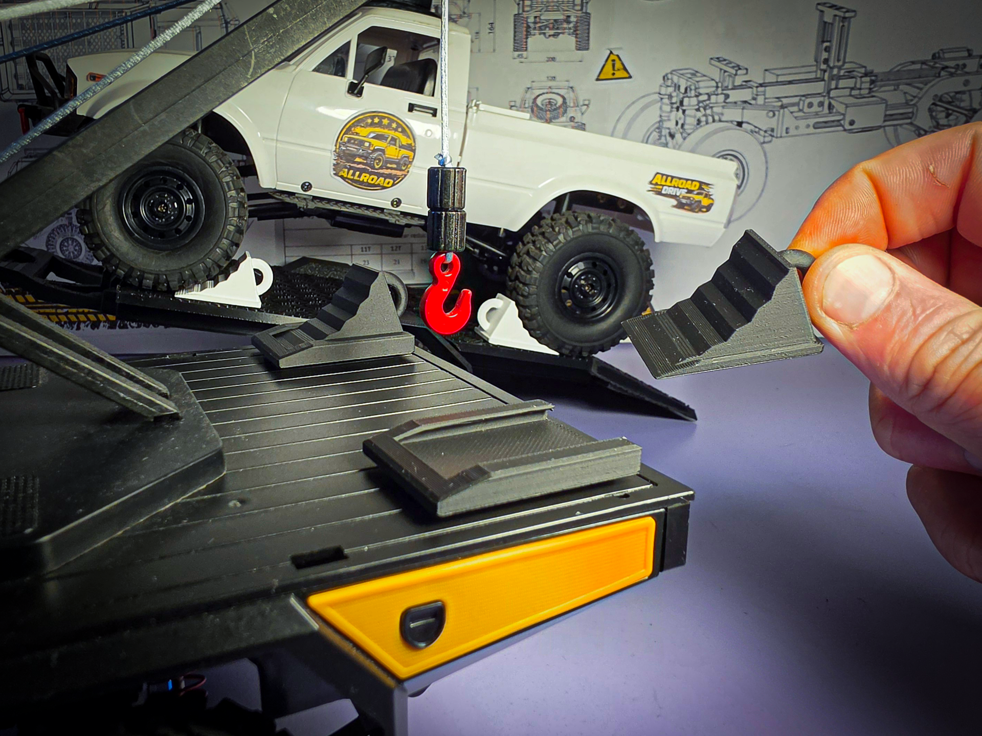 RC Wheel Chocks + Storage Mounts (1:10-1:24)