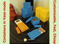 Containers in Vase- or Spiral-mode. OpenScad, Customizable, Fast and Cheap