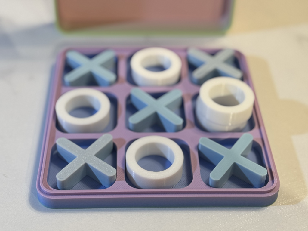 Tic-Tac-Toe game with storage container