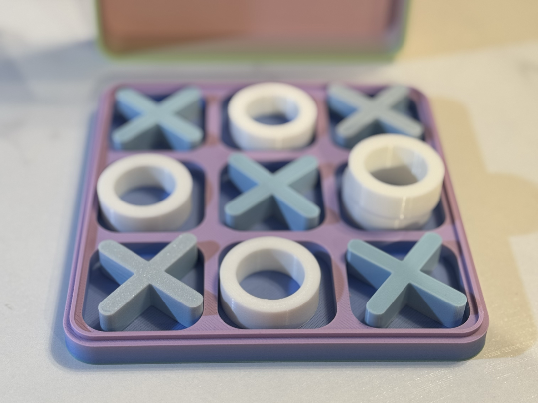 Tic-Tac-Toe game with storage container