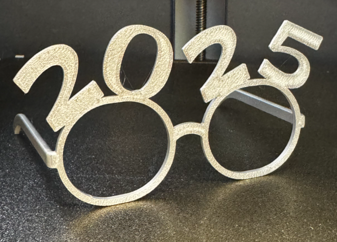 2025 New Years Glasses -Print In Place- Kids Size!