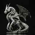 Mech Dragon on Pedestal