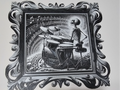 Skeleton Musician Playing Drums