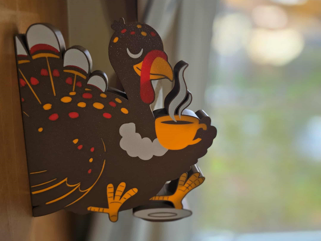 Turkey Sipping Coffee