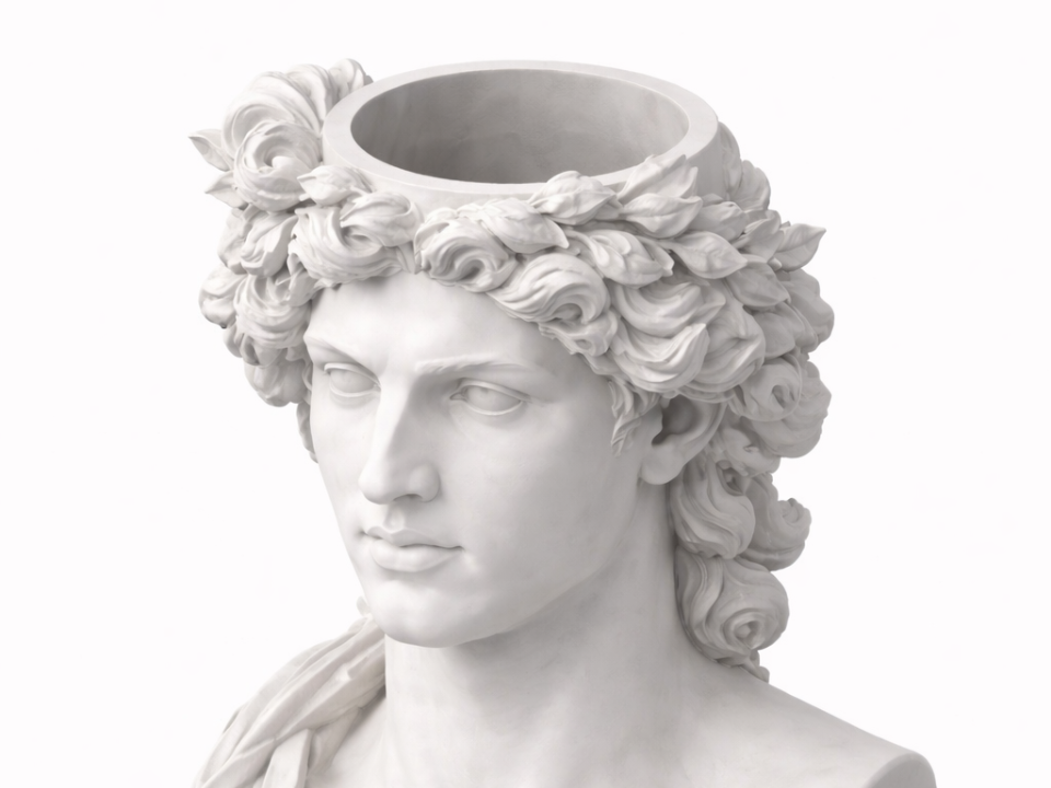 Greek God Bust planter