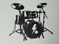 silhouette drum music (wall art)