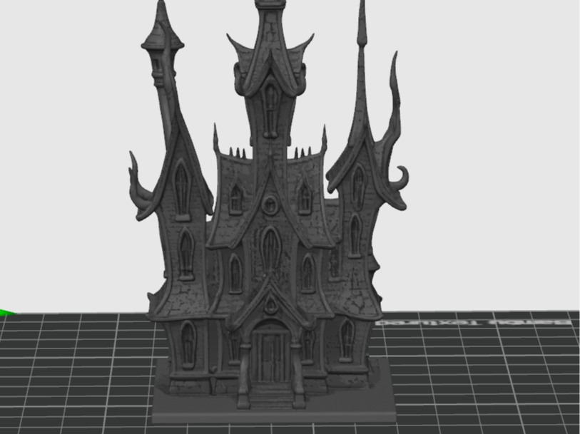 Gothic manor in Tim Burton style