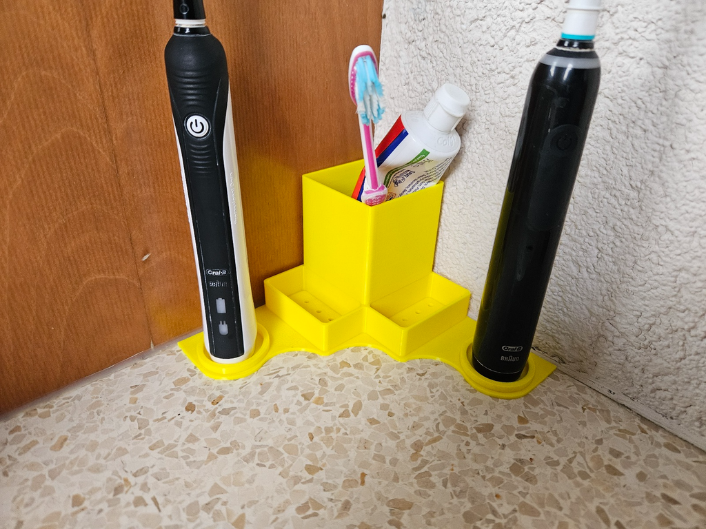 Compact Corner Toothbrush & Accessory Holder