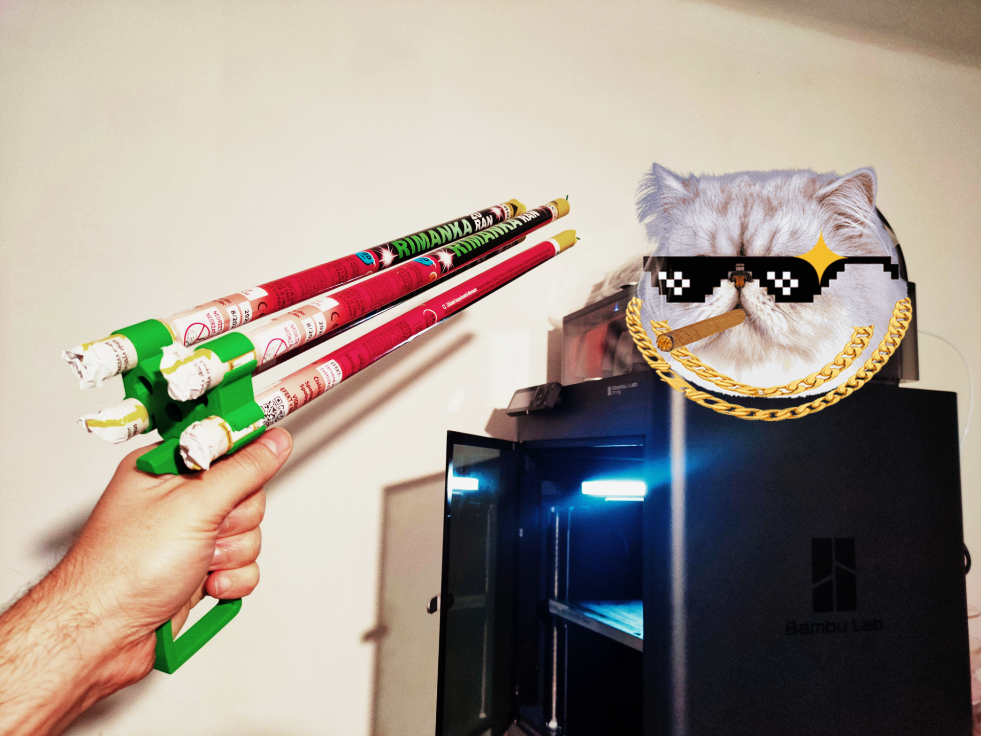 Roman Candle Quad Gun (Firework Handle)