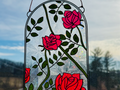 Stained Glass Rose Window Hanger