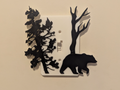 Bear light switch cover