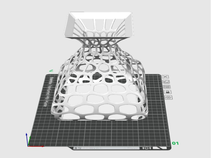 Square Angled Voronoi Vase