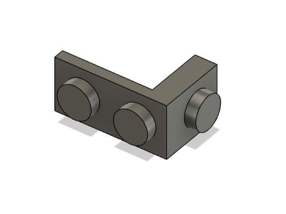 Lego bracket 1x1, 1x2