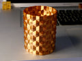 Hex surface vase (spiral print)
