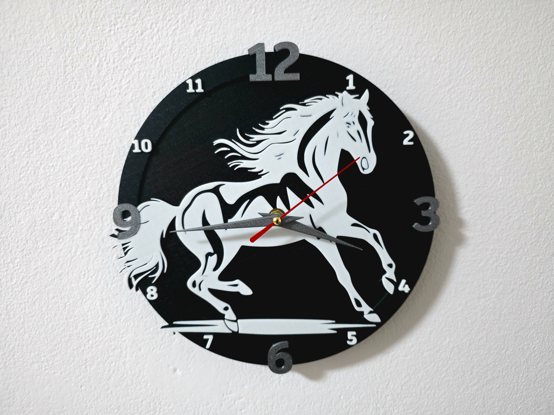 Wall Clock with Horse