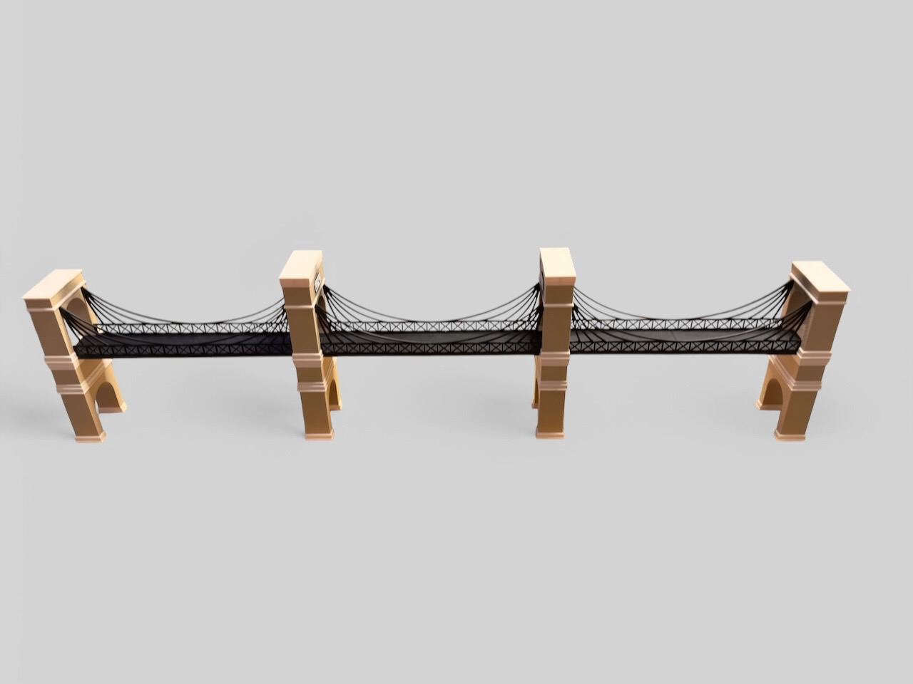 00 Gauge Train suspension bridge