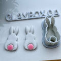 Bunny polymer clay cutter set - seven sizes