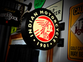 VINTAGE INDIAN - 2-Sided Gas Station Lightbox Sign
