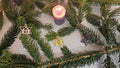 Crib / nativity scene in a star