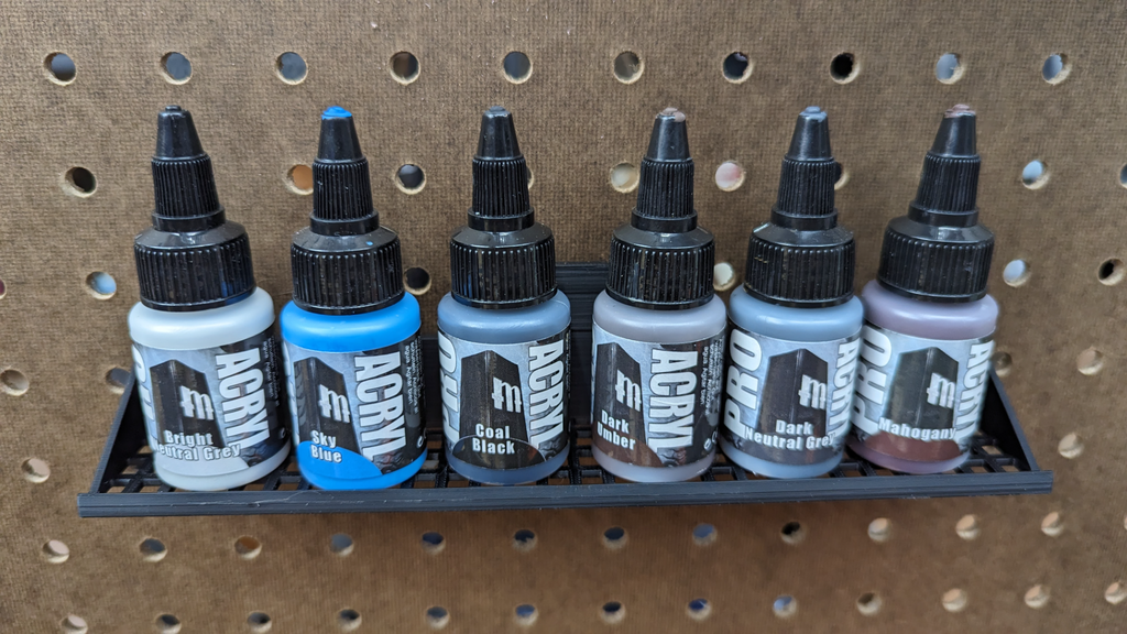 Pegboard Shelf for Monument Hobby Paints