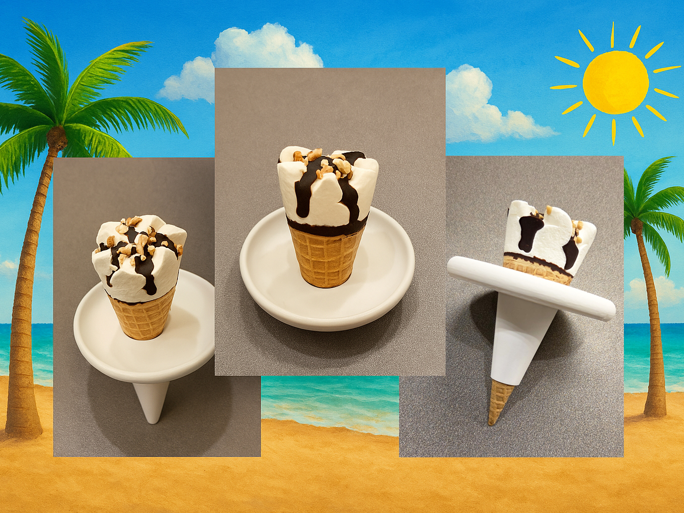 Porta Cono Gelato Anti Goccia per Bambini e Adulti
