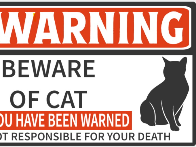Cat Warning Sign