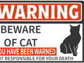 Cat Warning Sign