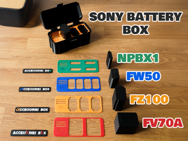 Sony accessories box for all camera battery