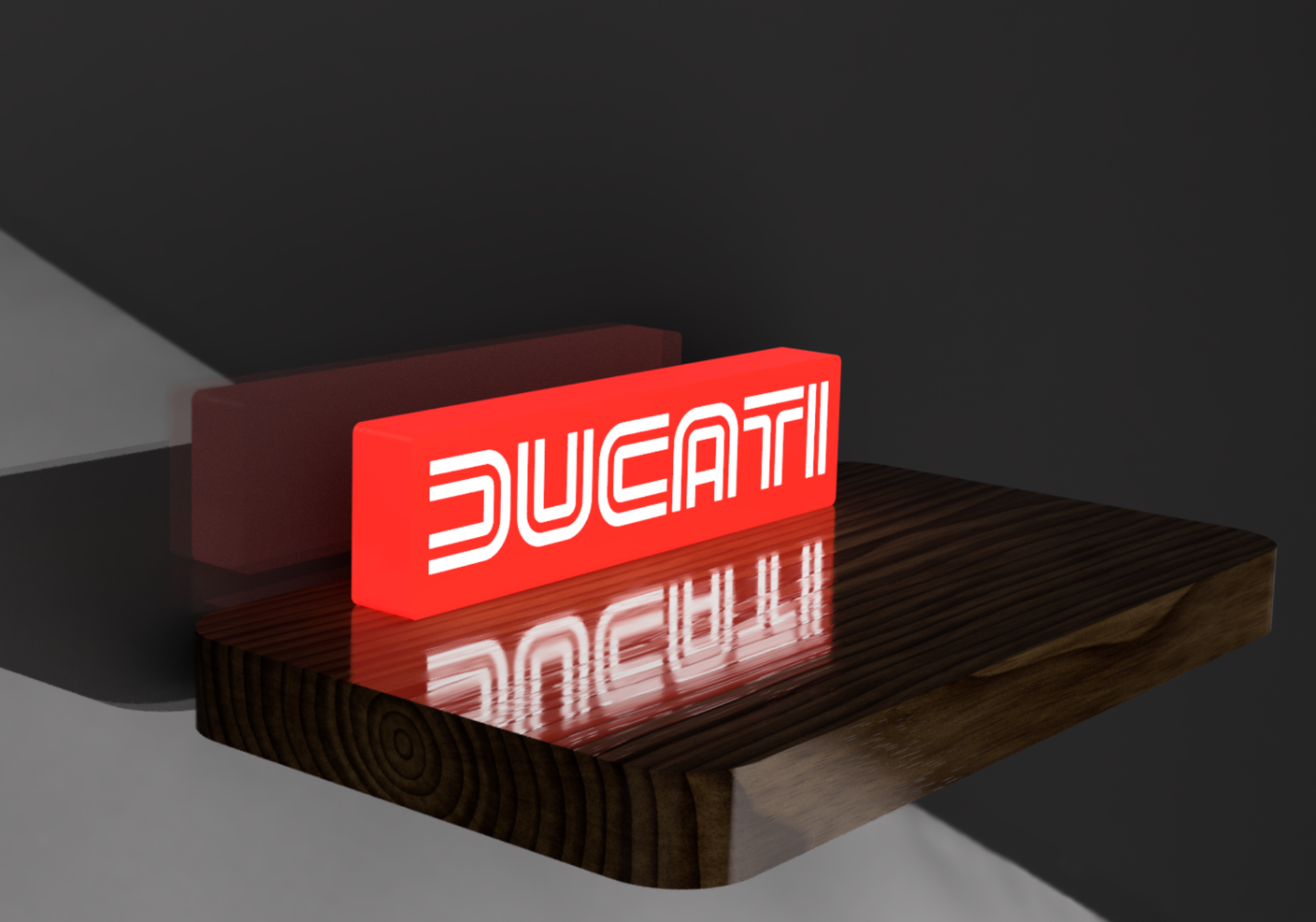 Ducati 1977-1985 logo Led Lamp